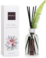 transform your home, office, and bathroom with aronica flower reed diffuser – long lasting botanical garden scent in 6.76 oz/200 ml bottle logo