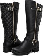 women's quilted knee-high fashion boots by globalwin - stylish & comfortable! logo