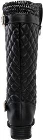 img 2 attached to Women'S Quilted Knee-High Fashion Boots By GLOBALWIN - Stylish & Comfortable!