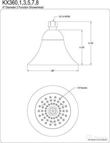 img 1 attached to 🚿 6 inch Diameter Brushed Nickel Kingston Brass KX368 Showerscape Shower Head - Enhanced SEO