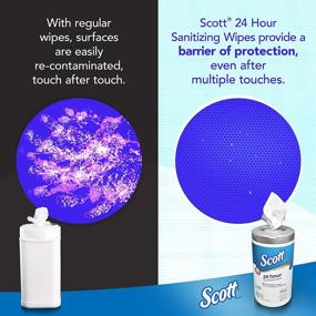 img 1 attached to 🧼 Scott 24 Hour Sanitizing Wipes: Multi-Surface Cleaning & Disinfecting, Continuous Sanitization for 24 Hours - 500 Wipes (50 Packs x 10)