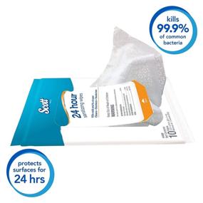 img 2 attached to 🧼 Scott 24 Hour Sanitizing Wipes: Multi-Surface Cleaning & Disinfecting, Continuous Sanitization for 24 Hours - 500 Wipes (50 Packs x 10)