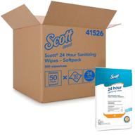 🧼 scott 24 hour sanitizing wipes: multi-surface cleaning & disinfecting, continuous sanitization for 24 hours - 500 wipes (50 packs x 10) logo