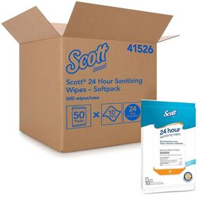 img 4 attached to 🧼 Scott 24 Hour Sanitizing Wipes: Multi-Surface Cleaning & Disinfecting, Continuous Sanitization for 24 Hours - 500 Wipes (50 Packs x 10)