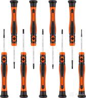 9-piece difflife precision screwdriver set: enhanced durability with chrome vanadium steel shaft, magnetic tip, ergonomic grip, swivel end cap логотип