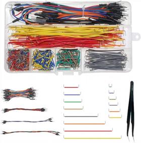 img 4 attached to Streamline Your Prototyping Work With WayinTop Jumper Wire Kit - Preformed & Flexible Breadboard Jumper Wires With Tweezer Tool