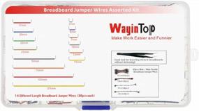 img 3 attached to Streamline Your Prototyping Work With WayinTop Jumper Wire Kit - Preformed & Flexible Breadboard Jumper Wires With Tweezer Tool