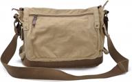 gootium canvas messenger bag - vintage cross body shoulder satchel logo