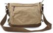 gootium canvas messenger bag - vintage cross body shoulder satchel logo