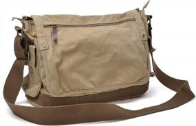 img 3 attached to Gootium Canvas Messenger Bag - Винтажная сумка через плечо через плечо