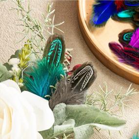 img 1 attached to 100Pcs 2-3In Color Feathers Bulk Pack For Dream Catcher Crafts Decoration - Piokio
