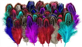 img 4 attached to 100Pcs 2-3In Color Feathers Bulk Pack For Dream Catcher Crafts Decoration - Piokio