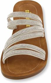 img 2 attached to Step Up Your Style With CUSHIONAIRE Women'S Anabel Rhinestone Slide Sandals + Memory Foam Comfort