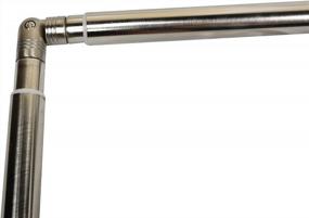 img 3 attached to Satin Nickel Bay Window Curtain Rod Set With 1-Inch Diameter For Bayview Windows From Meriville