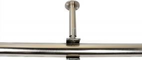 img 2 attached to Satin Nickel Bay Window Curtain Rod Set With 1-Inch Diameter For Bayview Windows From Meriville