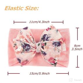 img 3 attached to 🎀 Nishine 6-Pack Adorable Toddler Baby Girls' Elastic Soft Nylon Headwraps with Infant Knot Bow Headband Turban in a Lovely Pink Set - 6pcs