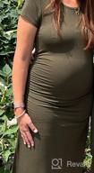 img 1 attached to Stylish Split Maternity Dress With Ruched Short Sleeves For Pregnant Women By Smallshow review by Kachilla Mountain