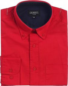 img 1 attached to Men'S 100% Cotton Twill Oxford Shirt With Contrast By Gioberti - Stylish And Comfortable!