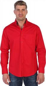 img 4 attached to Men'S 100% Cotton Twill Oxford Shirt With Contrast By Gioberti - Stylish And Comfortable!