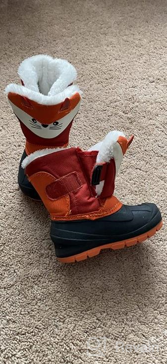 img 1 attached to MORENDL Kids' Snow Boots: Insulated, Waterproof, Warm & 👣 Anti-Slip Winter Shoes for Boys and Girls Outdoor Walking (Toddler/Little Kid) review by Sammie Prince