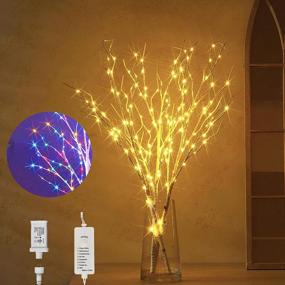 img 4 attached to Lighted Branches With 150 Warm White And Multicolor Fairy Lights, 8 Functions, 32 Inches - Perfect For Room And Christmas Holiday Decorations, By Hairui