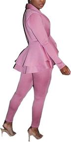 img 3 attached to Cubwear Sleeve Pullover Bodycon Tracksuit Women's Clothing : Jumpsuits, Rompers & Overalls