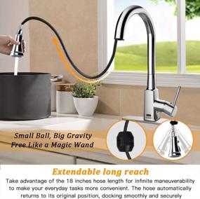 img 1 attached to Soosi Touchless Kitchen Faucet With Motion Sensor And Pull Down Sprayer For Hassle-Free And Hygienic Cooking Experience