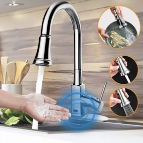 img 4 attached to Soosi Touchless Kitchen Faucet With Motion Sensor And Pull Down Sprayer For Hassle-Free And Hygienic Cooking Experience