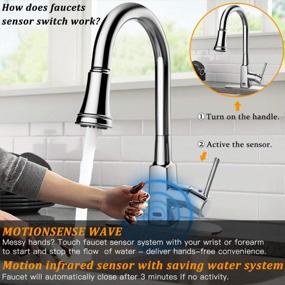 img 3 attached to Soosi Touchless Kitchen Faucet With Motion Sensor And Pull Down Sprayer For Hassle-Free And Hygienic Cooking Experience