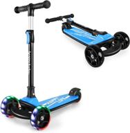 🛴 besrey kick scooter: adjustable height, led light wheels, extra wide deck - perfect for kids ages 2-10! logo