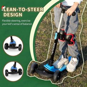 img 1 attached to 🛴 besrey Kick Scooter: Adjustable Height, LED Light Wheels, Extra Wide Deck - Perfect for Kids Ages 2-10!