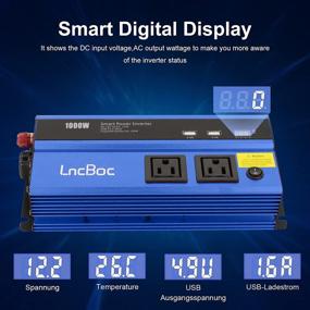 img 1 attached to LncBoc 1000W Car Power Inverter: DC 12V to 110V AC Converter with Dual Outlets & USB Ports - Efficient Car Charger Adapter