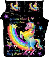 rainbow unicorn bedding sparkling included logo