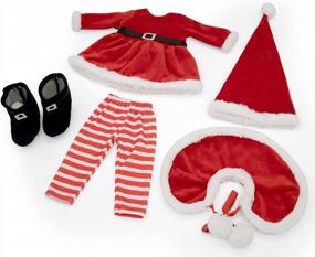 img 1 attached to Playtime By Eimmie 18 Inch Doll Clothes - Christmas Holiday Dress & Matching Outfit Accessories Set - Outfits Fit American, Generation & Similar 18” Girls Dolls - Clothing Sets & Stuff For My Doll