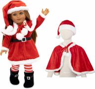 playtime by eimmie 18 inch doll clothes - christmas holiday dress & matching outfit accessories set - outfits fit american, generation & similar 18” girls dolls - clothing sets & stuff for my doll logo