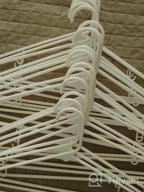img 1 attached to Hangorize 60 Standard Everyday White Plastic Hangers, Long Lasting Tubular Clothes Hangers, Value Pack Of 60 Clothing Hangers. (60 Pack) review by Jesus Carlson