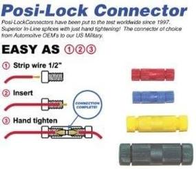 img 1 attached to Long-Lasting Posi-lock Connectors, 18-24 Gauge, Bulk Pack of 20: High-quality Electrical Wire Connectors for Hassle-free Installations