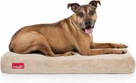 ортопедическая кровать для домашних животных из пены с эффектом памяти с водонепроницаемой тигровой конструкцией, съемным моющимся чехлом и облегчением суставов - 4 дюйма логотип
