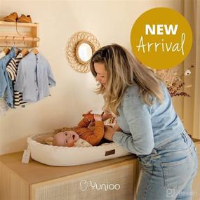 img 3 attached to 👶 Yunioo Deluxe Premium Baby Changing Basket: Includes Extra Travel Diaper Mat, Quality Mattress Pad, and Water Repellent Changing Pad Cover. Cotton Rope Moses Basket Pad & Changing Table Topper for Dresser.