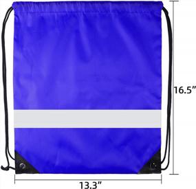 img 1 attached to Reflective Drawstring Backpacks In Bulk - Cinch Bags For Kids, Women And Men