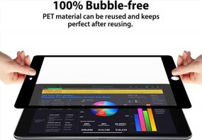 img 3 attached to 📱 Защитная пленка для экрана BERSEM Paperfeel Pro для iPad 9/8/7 поколения (10.2 дюйма, 2021/2020/2019) - Съемная и многоразовая, против синего света, антибликовая, против отпечатков пальцев и загрязнений - Черный