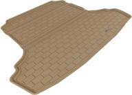 3d maxpider cargo custom fit all-weather floor mat for select nissan maxima models - kagu rubber (tan) логотип