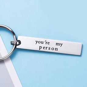 img 1 attached to Personalized 'You'Re My Person' Keychain For Best Friends, Boyfriends And Girlfriends By LParkin