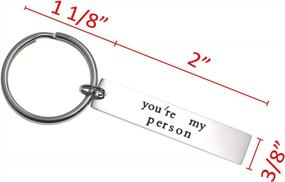 img 3 attached to Personalized 'You'Re My Person' Keychain For Best Friends, Boyfriends And Girlfriends By LParkin