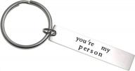 personalized 'you're my person' keychain for best friends, boyfriends and girlfriends by lparkin logo