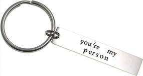 img 4 attached to Personalized 'You'Re My Person' Keychain For Best Friends, Boyfriends And Girlfriends By LParkin