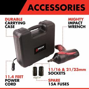 img 2 attached to Powerful 12V DC Electric Impact Wrench Kit - Wagan Mighty Impact Wrench With 1/2 Inch Drive And 271 Ft-Lbs Torque, Including Sockets And Carry Case For Tire Repair Tools