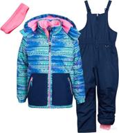 🧥 water-resistant pink platinum girls snowsuit - winter jacket and ski bib overalls (sizes 2t-16) logo