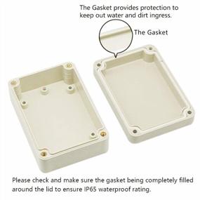 img 1 attached to Waterproof ABS Plastic Zulkit Junction Box Enclosure For Electrical Projects - Gray (3.3 X 2.3 X 1.3 Inches / 83 X 58 X 33 Mm) - IP65 Rated