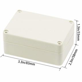 img 3 attached to Водонепроницаемый корпус распределительной коробки Zulkit из АБС-пластика для электрических проектов - серый (3,3 х 2,3 х 1,3 дюйма / 83 х 58 х 33 мм) - рейтинг IP65
